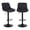 Noir, variante sur Tabourets de Bar Modernes en Cuir PU, Ensemble de 2, Tabourets de Comptoir Pivotants Réglables avec Dossier et Repose-Pieds, Chaises de Salle à Manger Sans Accoudoirs pour Îlot de Cuisine, Base Robuste Dia 41 cm, Brun