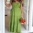 thumbnail image 2 of Femmes Été Boho Maxi Robes Cravate Sangles Découpées Dos Nu Fluide une Longue Robe de Plage, 2 of 6