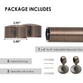 thumbnail image 4 of Tailor & Taylor 1 Inch Decorative Curtain Rod with Metal End Cap Finials, 48 inches Width Windows Rod with Y Style Bracket for Living Room, Kitchen and Windows, 4 of 6