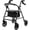 Black, variant on 4-Wheel Rollator Walker with 14"x 12" Seat, Folding Walker with Storage Pouch, Height Adjustable, 8" Wheels, 300lb Weight Capacity, Blue