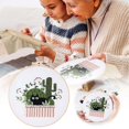 thumbnail image 2 of Needle and Thread Cat Hand Embroidery Kit for Beginners with Floral Modern Botanical Patterns Complete Stitching Art Set Easy Great Ideal Bundle, 2 of 7