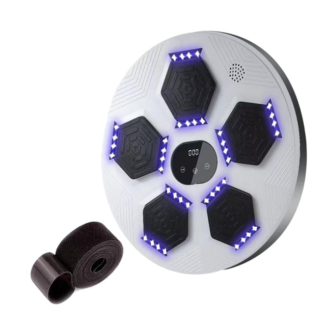 Machine de Boxe Musique Cible Murale de Machine de Boxe pour Exercice Pratique de Karaté Blanc Sans Gants