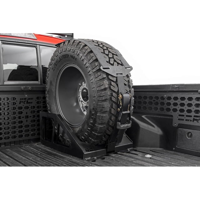 Support Universel de Lit pour Porte-Pneus de Rechange pour Camions Pickup - Convient aux Pneus