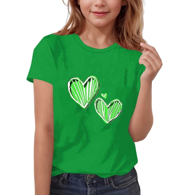 T-shirt à Manches Courtes pour Garçons, Imprimé de la Saint-Patrick, Col Rond, T-Shirt Graphique Décontracté, 1 Pce