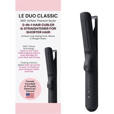 L'ange Hair Le Duo 360° Airflow Styler | 2-in-1 Curling Wand & Titanium Flat Iron Hair Straightener
