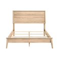 thumbnail image 2 of Kali Queen Bed- Panel Design- Melamine Laminate Natural Oak Brown Wood, 2 of 6