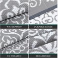 thumbnail image 4 of Findosom 9'x12' Waterproof Outdoor Rug, Foldable Reversible Plastic Straw Rug, Large Patio Rug for Outdoors, RV, Patio, Backyard, Deck, Picnic, Beach, Camping Gray, 4 of 6
