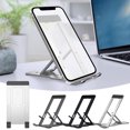 thumbnail image 1 of Cagogo 2Pcs Tablet Stand, Portable Foldable Lazy Desktop Stand for Phone Tablet, Aluminum Alloy Adjustable Non Slip Holder, Multi Angle Bracket for Home Office Bed Reading Watching Videos, 1 of 9