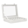 thumbnail image 1 of Small Velvet Jewelry Box Organizer 24, Practical 24 Compartments Jewelry Organizer Box Removable  For Household White, 1 of 8