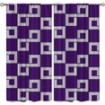thumbnail image 1 of Mid Century Minimalist Women Girls Window Curtain, Abstract Geometric Stripes Check Living Room Bedroom Window Drapes Treatment, Do Not Fade Pattern Clear Window Shades for Living Room-W42xL63in, 1 of 5