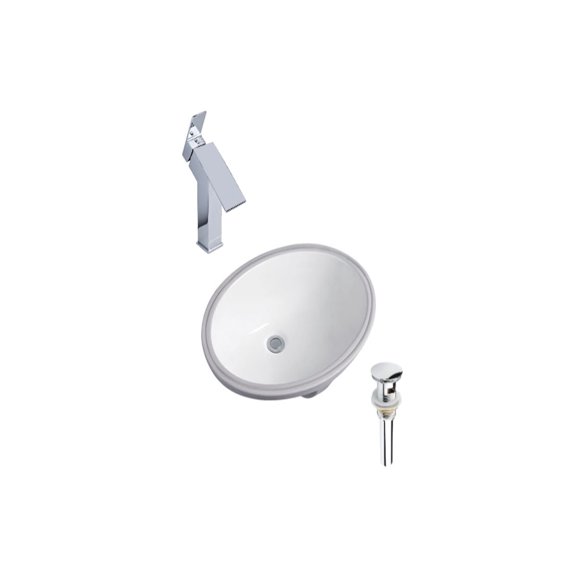 DROP Bath and Kitchen DR091159 Undermount Bathroom Sink Set
