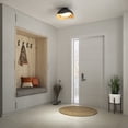 thumbnail image 4 of Adara 15 in. LED Semi Flush Mount Light 5 CCT Black and Wood Effect, 4 of 10