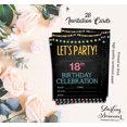 thumbnail image 5 of Darling Souvenir Black Birthday Invitation Card 28 Pcs Fill or Write In Blank Invites Printable Party Supplies 5 x 7 Inches, 5 of 5