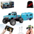 thumbnail image 1 of Mini Rc Monster Truck  1/64 Scale Monster Truck with Lights  2.4Ghz Remote Control Car Rechargeable Mini Monster Truck Rc  Alloy Rc Semi Truck for Kids Gifts  Speed Adjustable, 1 of 7