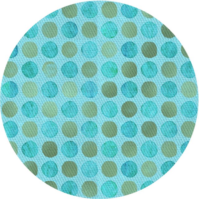 Ahgly Company Tapis Rond Lavable en Machine Intérieur Transitionnel Vert Mer Clair, 8 Pieds Rond