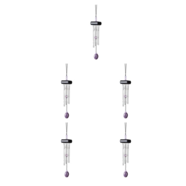 mmirethe Multiple Styles And Colors Wind Chimes For Wide Application Unique Style Wind Chime Pendant black 5Set