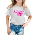 thumbnail image 1 of Hiiyo T-Shirt à Manches Courtes pour Grandes Filles, Col Ras du Cou, Imprimé de Lettres, Tailles 1-13, 1 of 3