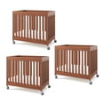 thumbnail image 1 of Foundations Boutique Compact Folding Crib 3 Pack for Hotels, Cherry, 1 of 7