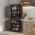 thumbnail image 2 of HOMCOM Garde-Manger de Cuisine Autoportant de 71 Pouces, avec 4 Portes et Armoire, Café, 2 of 10