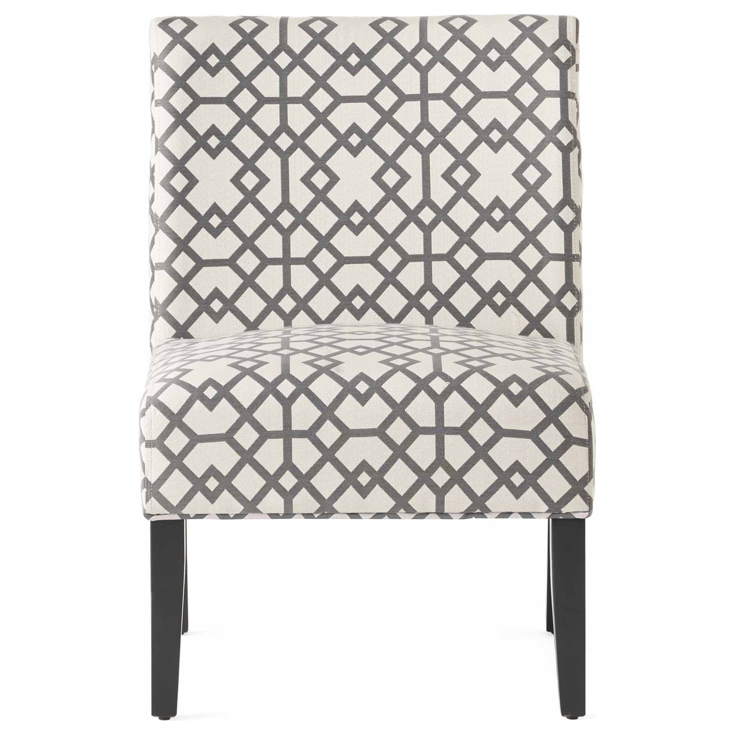 Fauteuil d'appoint contemporain Noble House, siège rembourré moelleux, gris et ivoire