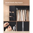 thumbnail image 4 of SONGMICS Portable Closet Wardrobe with Shoe Rack and Cover, Closet Storage Organizer, Black,Adult, 4 of 6