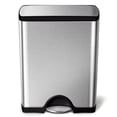 thumbnail image 1 of Simplehuman 50 Liter / 13 Gallon Rectangular StepTrash Can, Stainless Steel, 1 of 6
