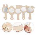 thumbnail image 2 of 10pcs Small Wooden Mirror Unfinished Handheld Mirrors Kids DIY Handmade Craft, 2 of 8