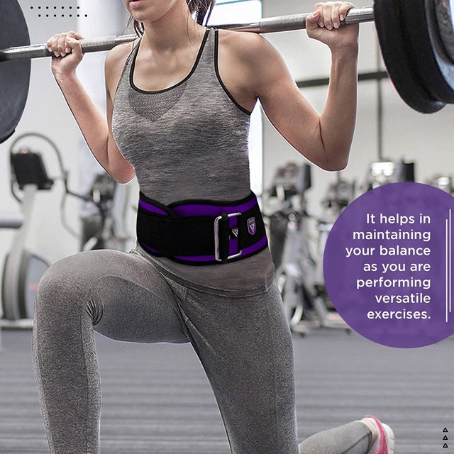 RDX Weight Lifting Belt, 6 Inch Curved Padded Back Lumbar Support, Functional Fitness Strength Training, Core Exercise Workout Bodybuilding Powerlifting Deadlifts Squats, Home Gym Equipment