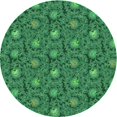 thumbnail image 1 of Ahgly Tapis Rond Lavable en Machine Intérieur Transitionnel Vert Émeraude Profond, 8 Pieds Rond, 1 of 7