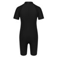 thumbnail image 3 of Aislor Kids Big Girls Zippered Swimsuit Swimwear Bathing Suit Rash Guard Shorty Sun Protection Wetsuit Black 10, 3 of 7