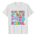 thumbnail image 4 of PMVFHDE T-Shirts Fille Hauts Graphiques T-Shirt Fille Hauts Manches Courtes Hauts Fille T-Shirt Enfants Rentrée des Classes Graphique Manches Courtes Col Rond T-Shirt Lumineux et Confortable pour Blanc,10-11 Ans, 4 of 4