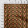 thumbnail image 2 of oneOone Viscose Jersey Brown Fabric Geometric Craft Projects Decor Fabric Printed By The Yard 60 Inch Wide, 2 of 5