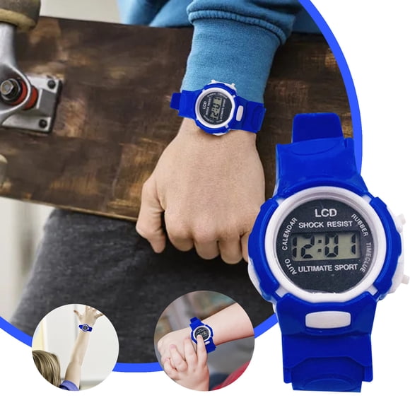 LLQkigsxse Watch for Young Boys Smart Watch 10 Years Old Boys Kids Sports Watch Electronic Girls Analog Wrist LED Digital Kids Watch and Learning Smart Watch