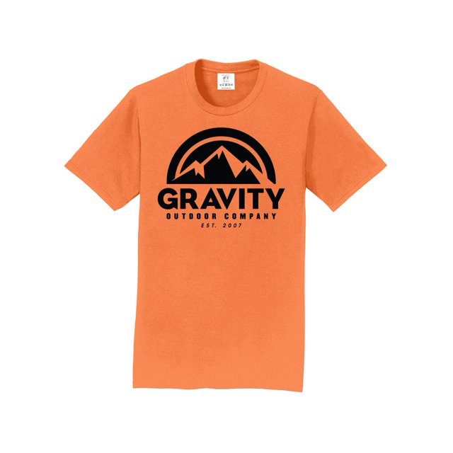 Gravity Outdoor Co. Short-Sleeve T-Shirt - Texas Orange - Black Logo - Small