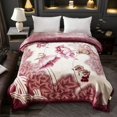 thumbnail image 1 of Thickened Raschel Blanket Winter Warm Wedding Blanket Double-sided Fleece Office Nap Blanket Double-layer Blanket Gift Blanket, 1 of 4