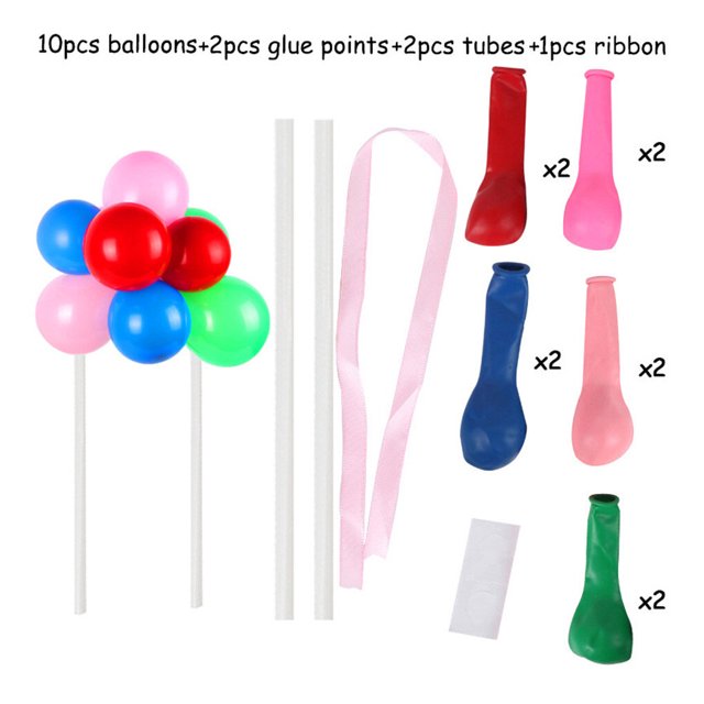letairis Cake Topper Home Wedding Party Cake Balloon Ribbon Straws Decoration Pastry Decor Rose Golden Glitter Balloon 2#