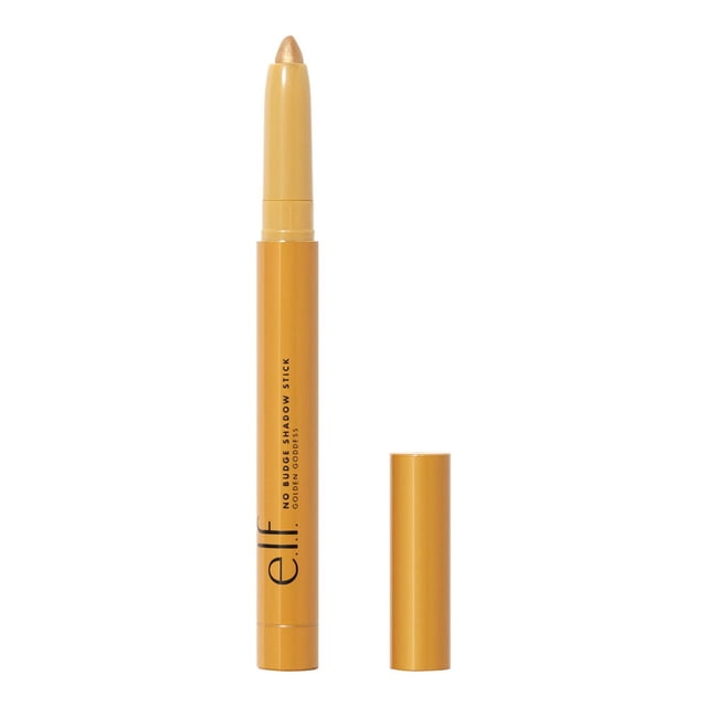 e.l.f. cosmetics No Budge Shadow Bâton en Teinte Dorée avec Formule d'Ombre à Paupières Métallique Crémeuse, design Torsadé avec Capuchon Amovible, Longue Tenue pour Prévenir les Bavures, Bavures et Plis, Convient Aussi comme eyeliner avec Aiguiseur Intégré