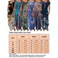 thumbnail image 2 of MAWCLOS Robes Maxi pour Femmes Robe Longue à Imprimé Floral Manches Courtes Été Plage Robe d'Été Caftan Vacances Col Rond Bleu Marine P, 2 of 2