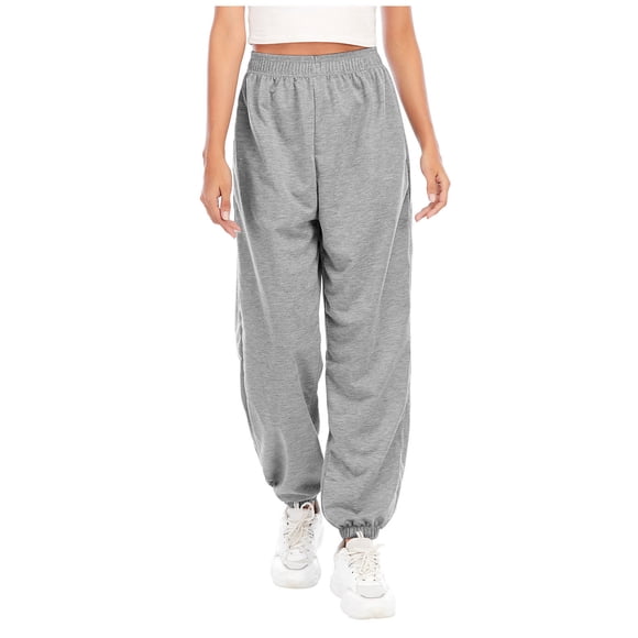 Pisexur Cinch High Waist Bottom Sweatpants for Women Casual Pockets Sporty Gym Athletic Fit Joggers Pants Lounge Baggy Trousers