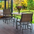 thumbnail image 2 of Outsunny Outdoor Glider Chairs, Porch Rocker, PE Rattan Patio Chair, Brown, 2 of 10