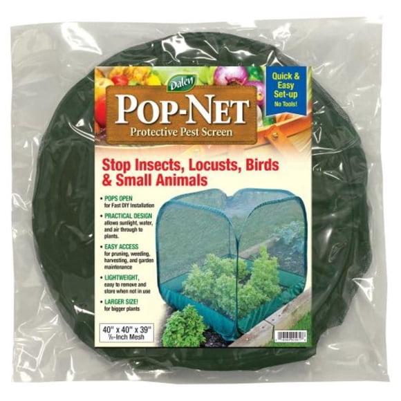 Gardeneer by Dalen Pop-Net Portable Protective Enclosure – Lightweight and Weatherproof – Easy DIY Installation – Safeguard Your Plants Against Garden Pests - 40" x 40" x 39"