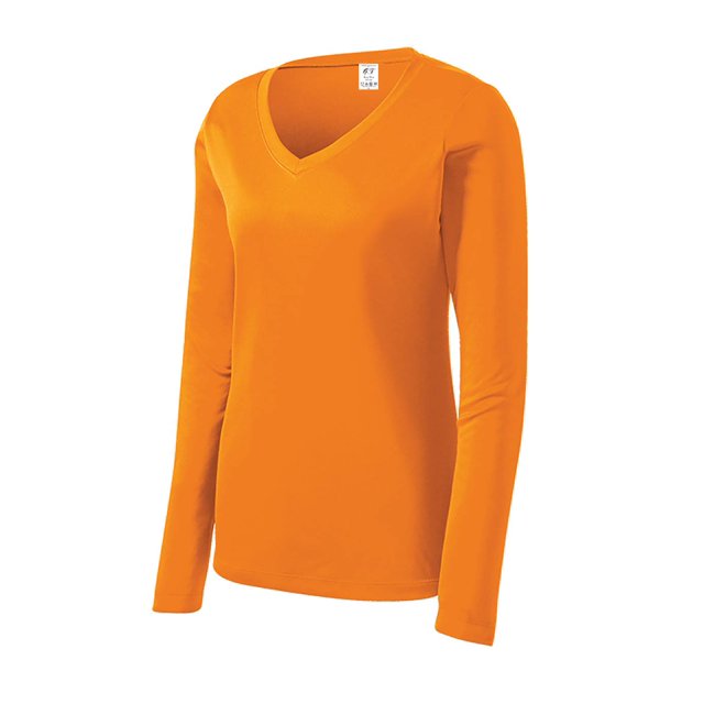 Gravity Threads T-Shirt à Manches Longues pour Femmes - Orange Néon - 2TG