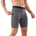 thumbnail image 1 of Plebaso Men's Running Shorts Tights Compression Stretch Shorts Mens Athletic Shorts with Zipper Pockets, 1 of 6
