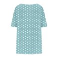 thumbnail image 4 of Plebaso Hauts pour Femmes Grande Taille Manches Courtes Blouses Plissées Décontractées Col Rond Été Tuniques Amples, 4 of 6