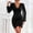 Black, variant on Pisexur Long Sleeve V-Neck Dress Women Summer Fashion Solid Long Sleeve V-Neck Tight Party Club Dress Women Dress