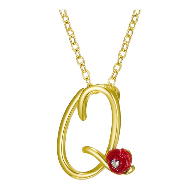 Jusqu'à 65% de Réduction sur les Colliers SMihono pour Femmes, Collier Lettre Rose avec Strass, Pendentif Rétro en Anglais