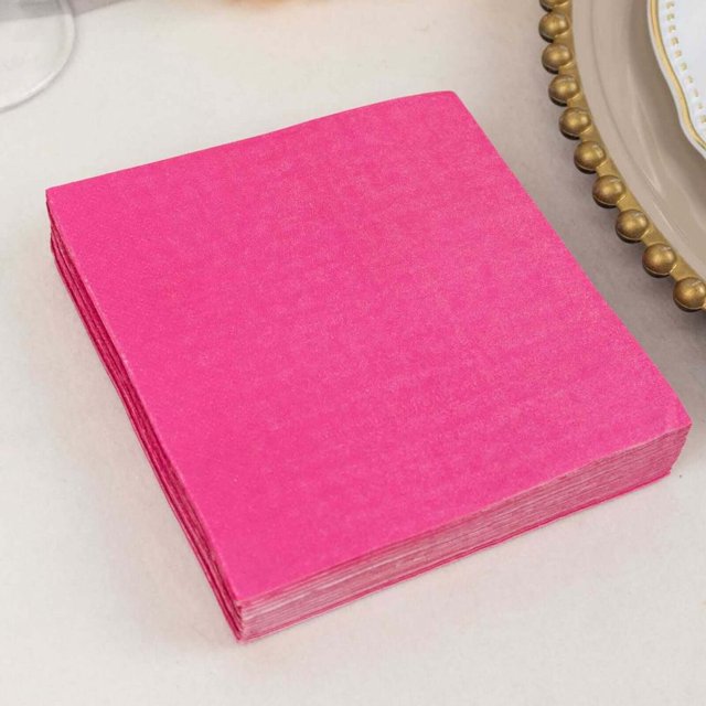 HLONK 50 Pack | 2 Ply Soft Orange Dinner Party Paper Napkins Wedding Reception Cocktail Beverage Napkins