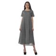 thumbnail image 1 of Moomaya Robes d'Été Imprimées pour Femmes à Manches Courtes en Coton Flex Robe de Soirée, 1 of 5