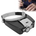thumbnail image 3 of Head Mount Magnifier, Glasses Magnifier Sliding Switch Ergonomic Shape High Brightness  for Repairing for Reading Red,Gray, 3 of 8