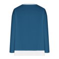 thumbnail image 5 of Timegard Hauts pour Femmes à Épaules Tombantes, Col Ras du Cou, Chandail Ample, Hauts d'Automne Décontractés à Manches Longues, Blouse Confortable, 5 of 5